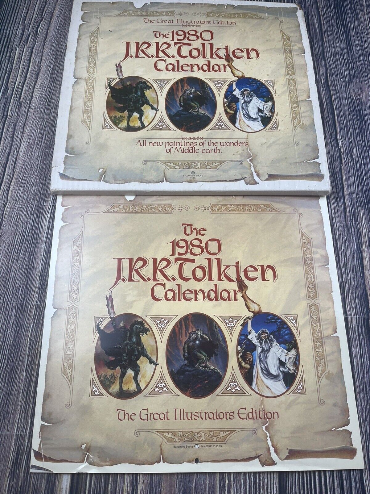 VTG J.R.R. Tolkien 1980 Calendar Lord of the Rings Great Illustrators Edition