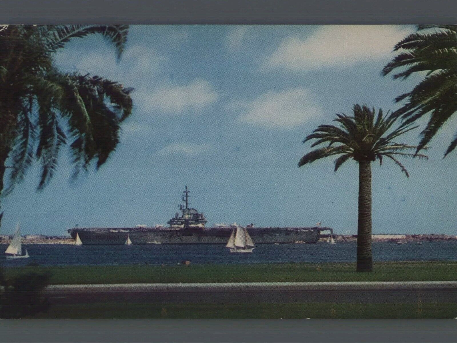 Aircraft Carrier San Diego California Vintage Postcard