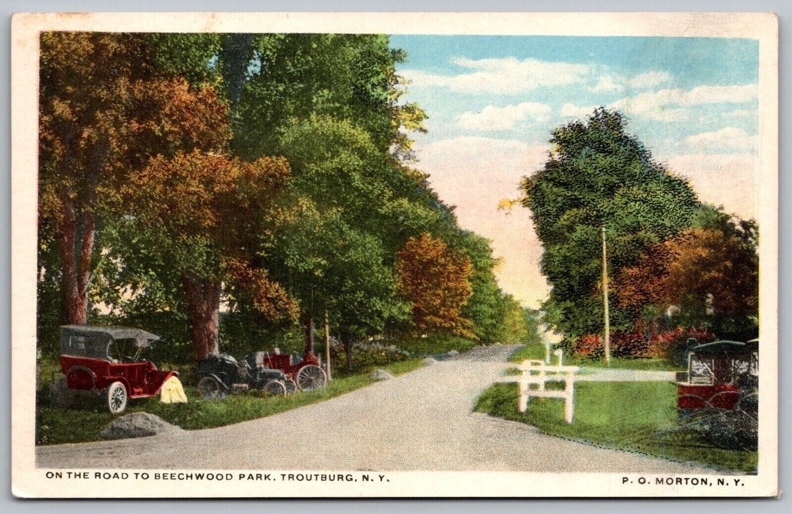 Road To Beechwood Park, Troutburg, New York Postcard