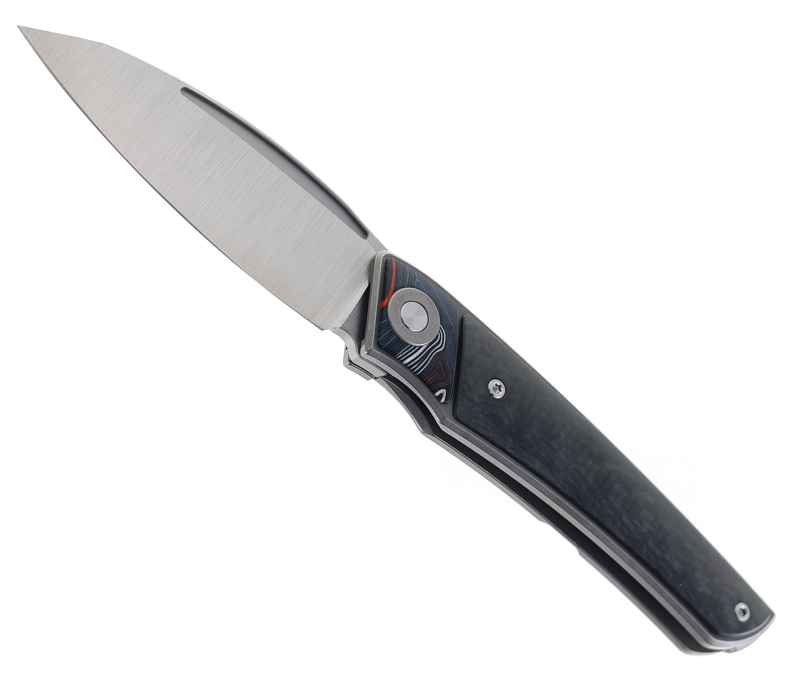 Two Sun Folding Knife Black G10/Carbon Fiber Handle M390 Plain Edge TS344-M390