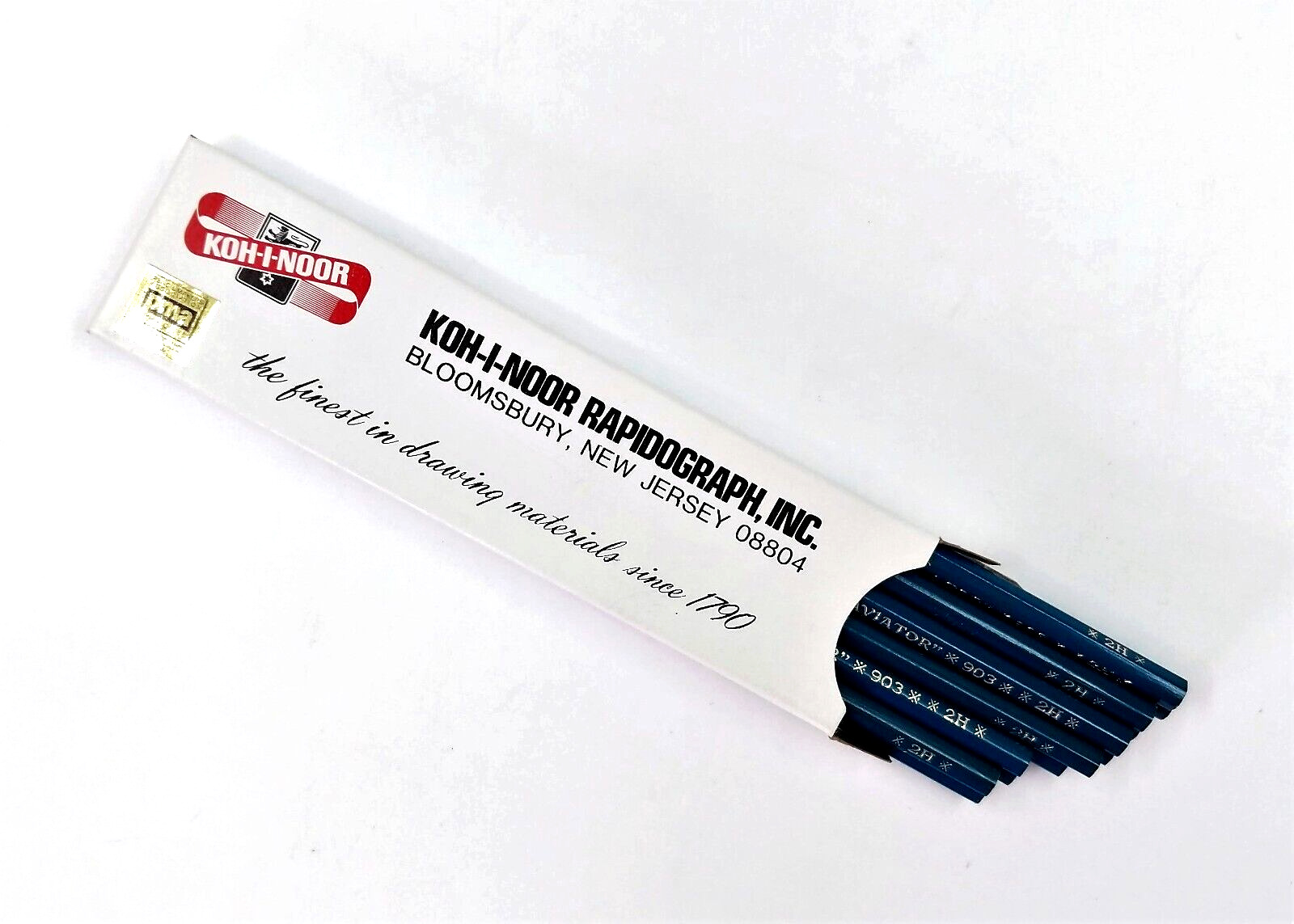 Koh-I-Noor Rapidograph Aviator 903 2H Graphite Cedar Pencils Dozen Made in USA