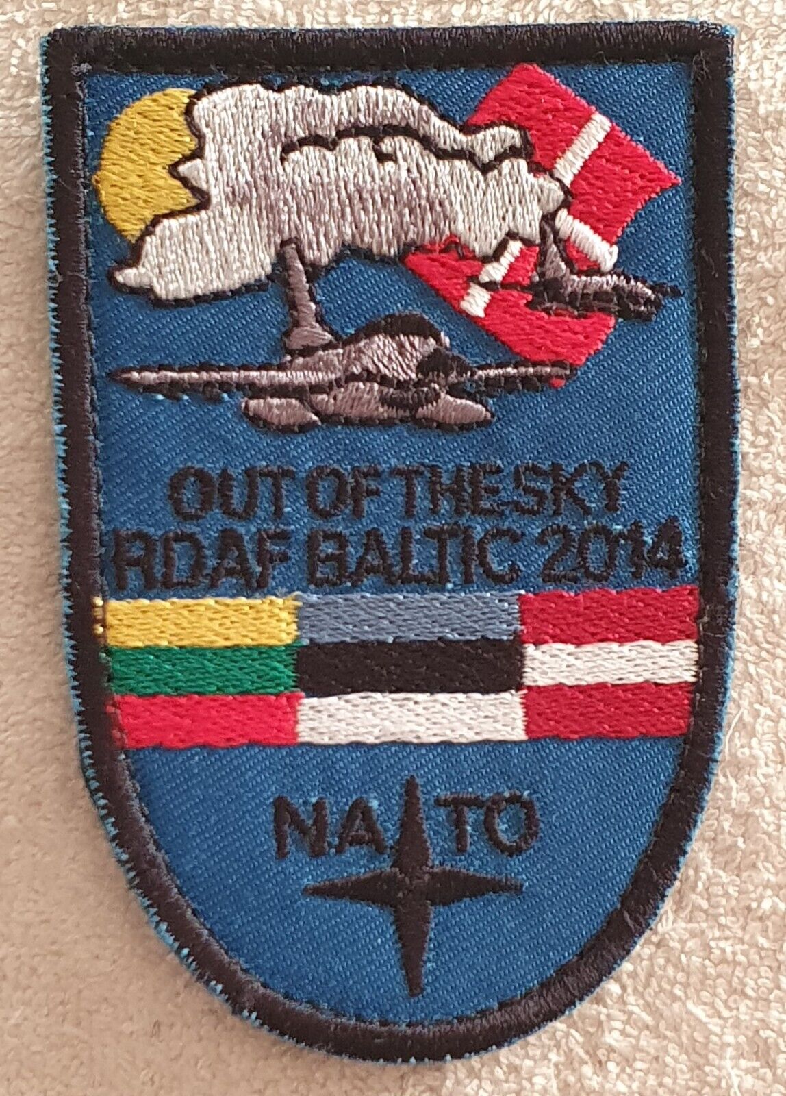 RDAF AIRFORCE NATO BALTIC AIR POLICING 2014 RARE F 16 PATCH 