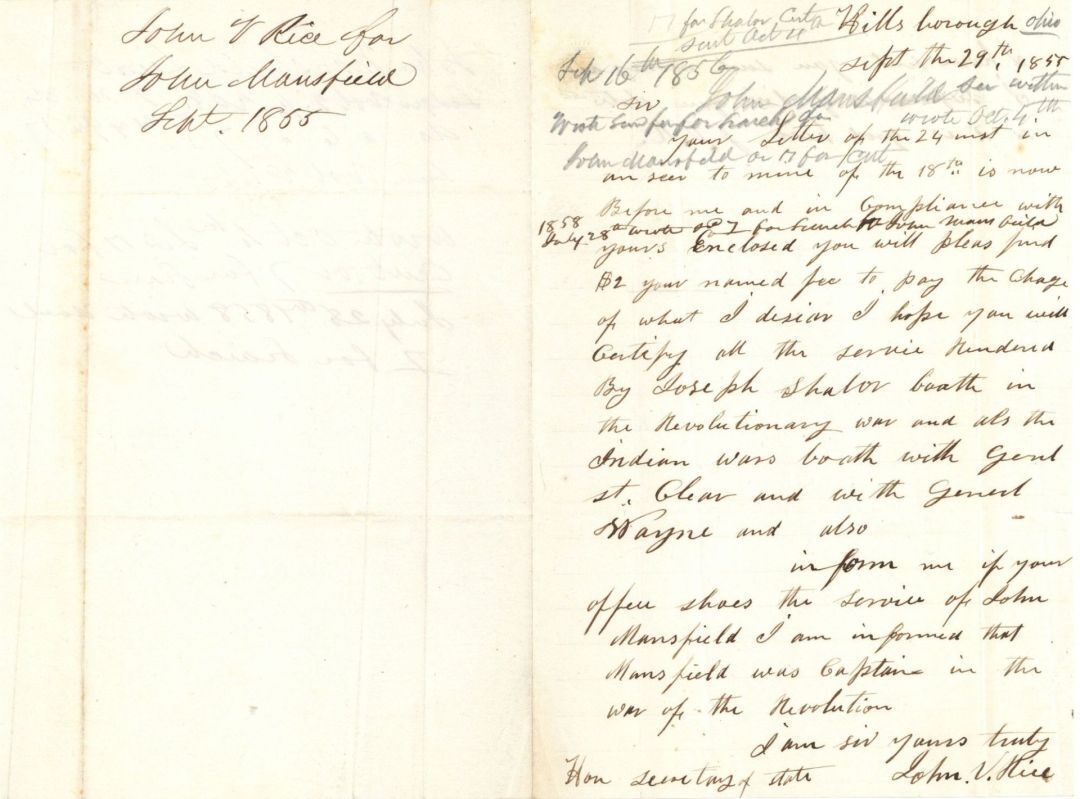 1855 Letter - Americana - Miscellaneous