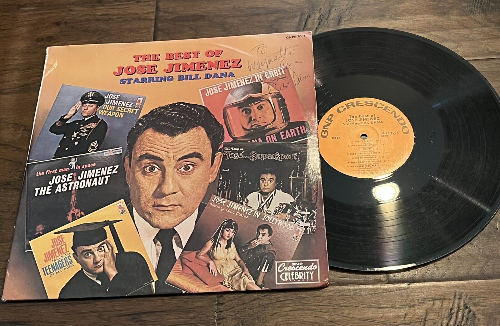 Bill Dana Signed Autograph The Best Of Jose Jimenez LP Vinyl Record