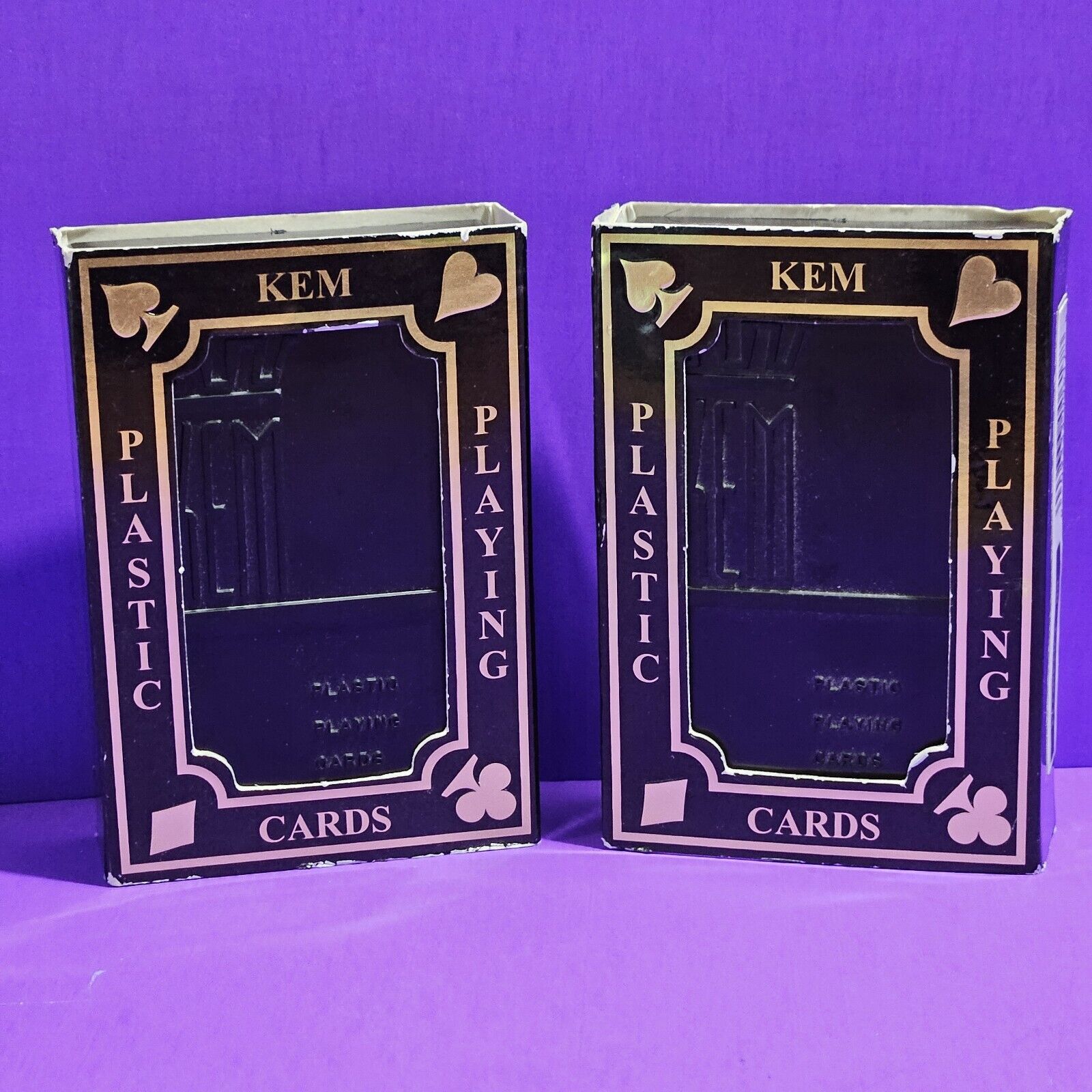 Vintage Lot Of 2 Decks Of KEM Playing Cards FACTORY SEALED With Cases