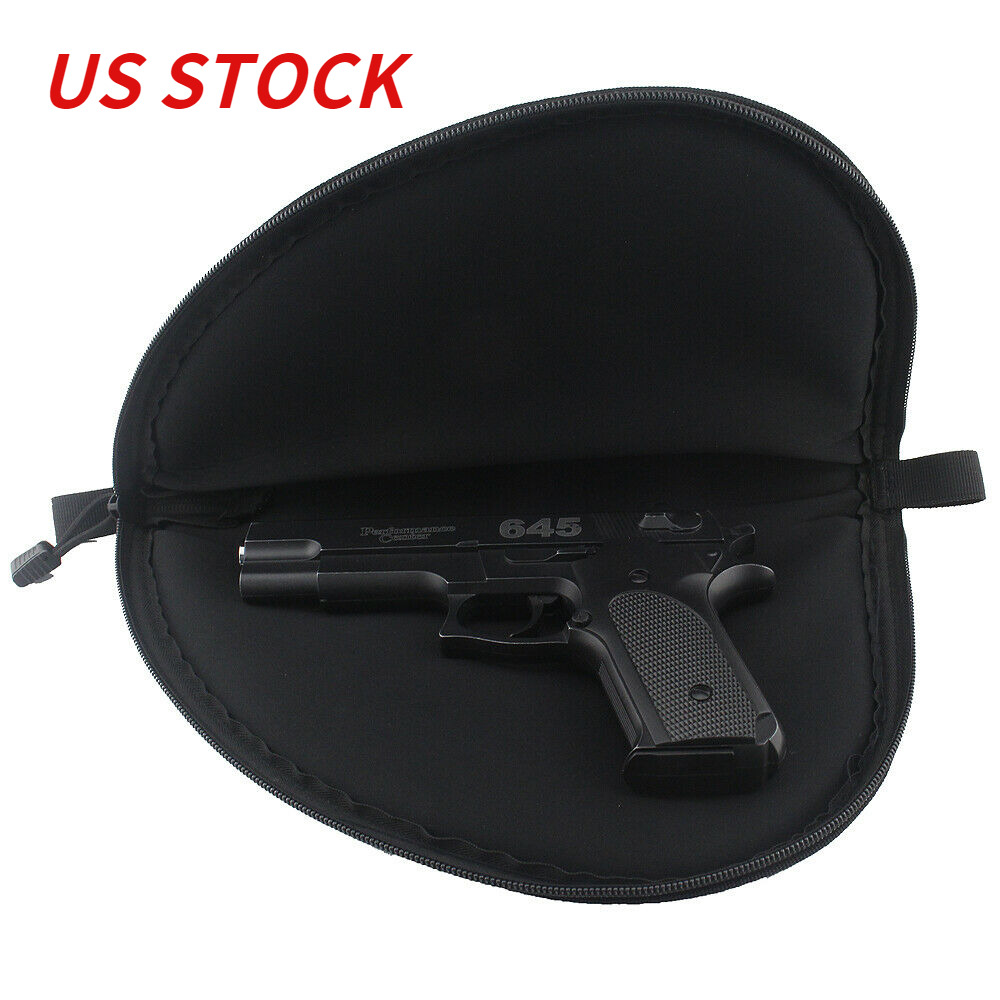 Tactical Handgun Storage Bag Soft Padded Rug Pistol Case Zippered Carry ...