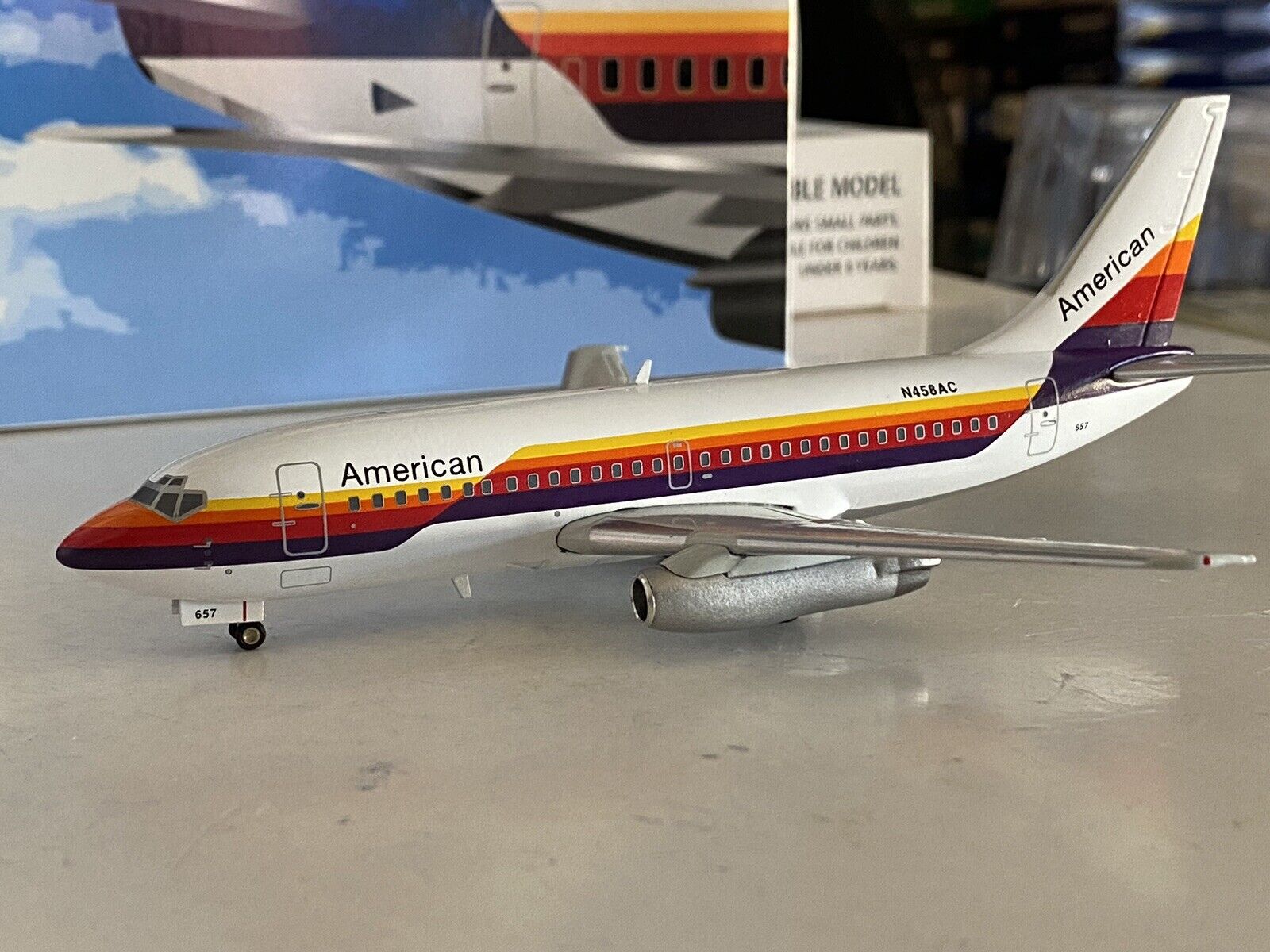 Jet-X American Airlines Boeing 737-200 1:200 N458AC JXL082 AirCal Hybrid
