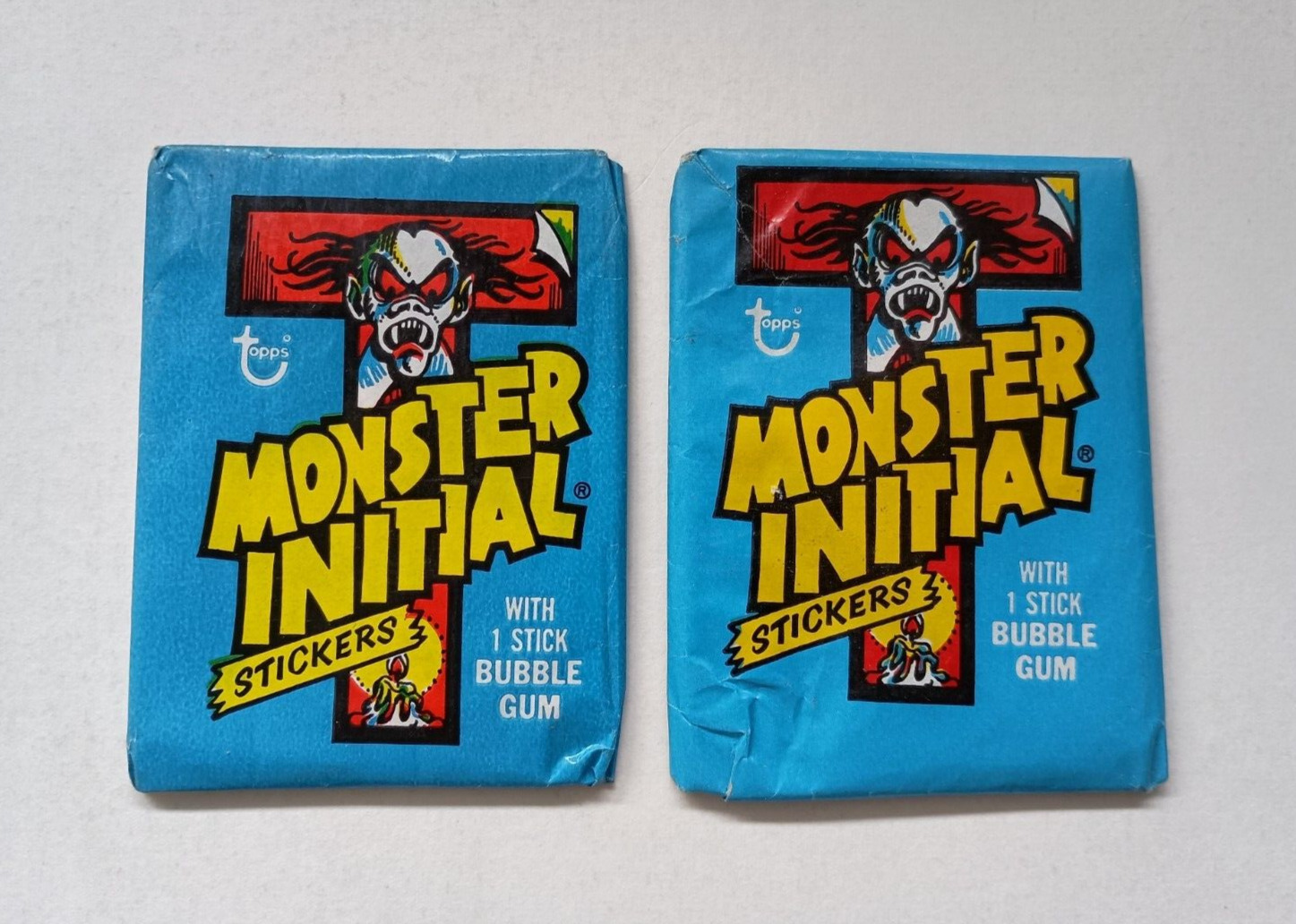 LOT OF ( 2 ) 1974 TOPPS MONSTER INITIAL SEALED WAX PACKS