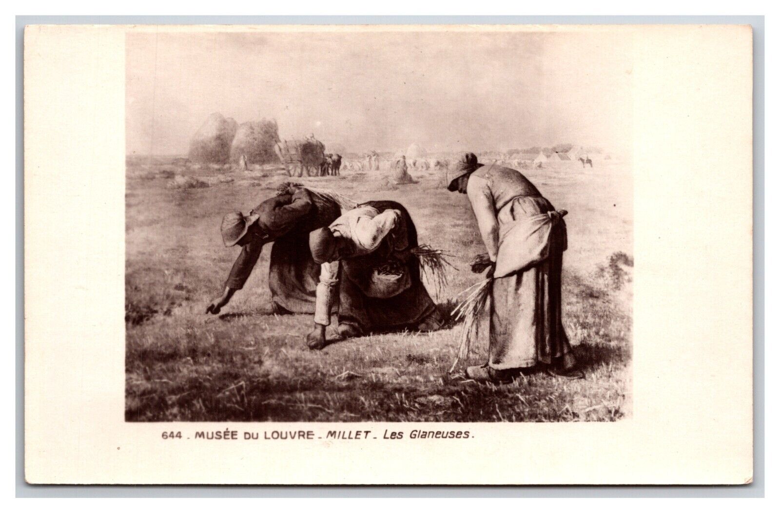 RPPC The Gleaners Painting by Jean-Francois Millet UNP Postcard W21