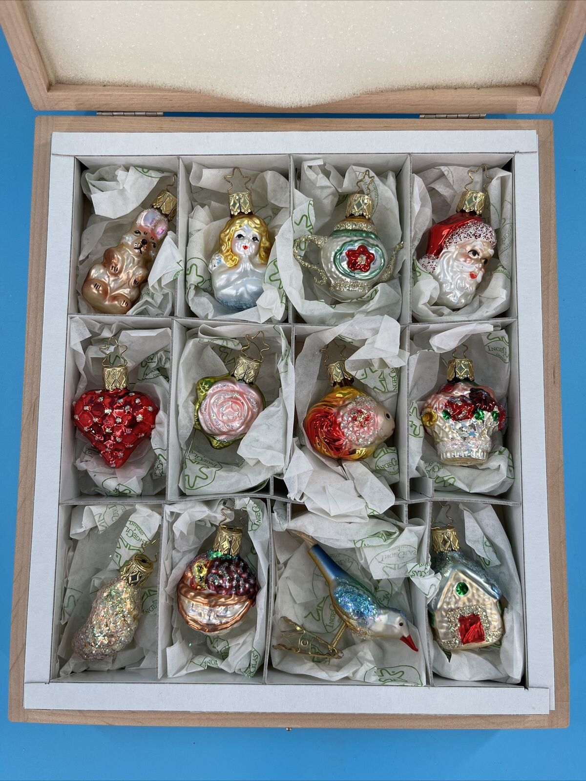 Inge-Glas Christmas Ornaments Miniatures The Bridal Collection Set Germany