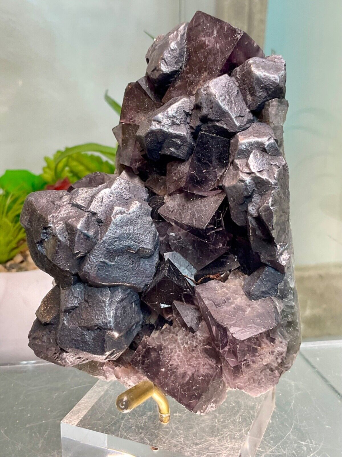 Super Large fluorite-Diana Marie Fluorite-Purple Rain-Galena-uk Fluorite-630 g