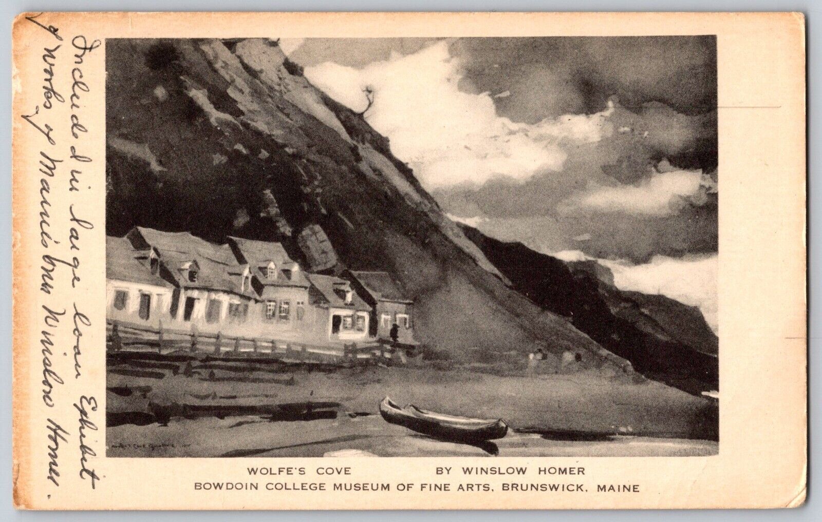 Postcard Wolfe's Cove By Winslow Homer Brunswick Maine C8