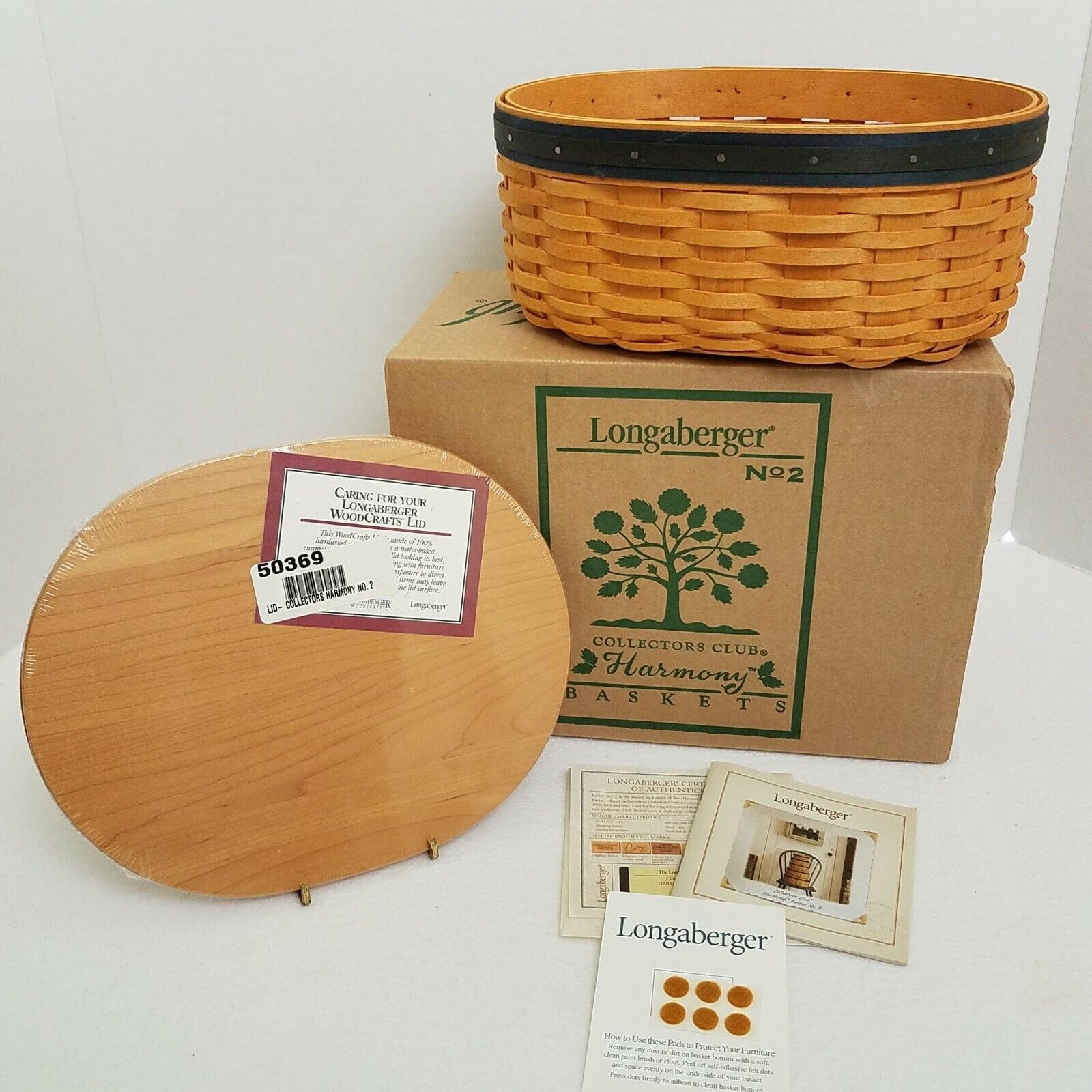 Longaberger Collectors Club Shaker Harmony #2 Basket+Lid+Box~NEW~2nd in Series