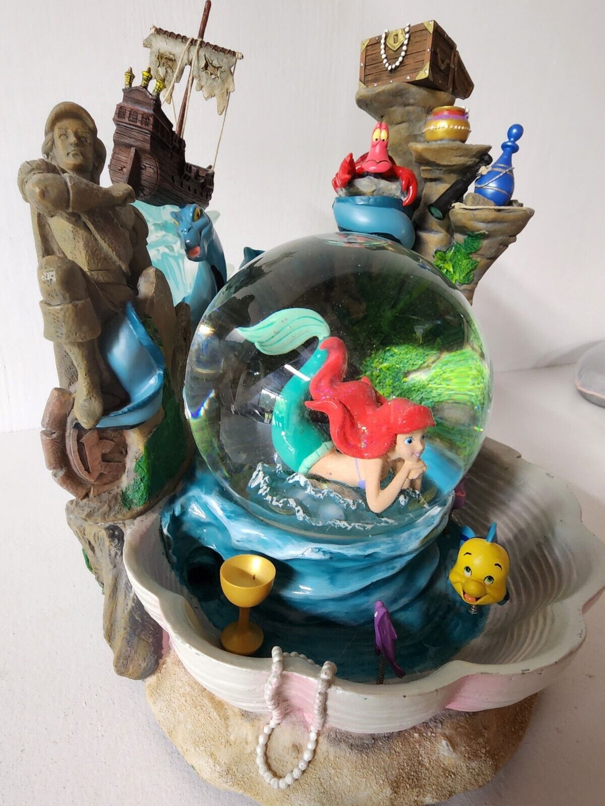 RARE Disney’s The Little Mermaid Snow Globe Fountain