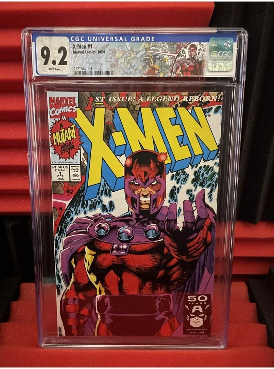 X-Men #1 CGC 9.2 1991 1st App Acolytes Magneto Jim Lee Cover D Custom Label 