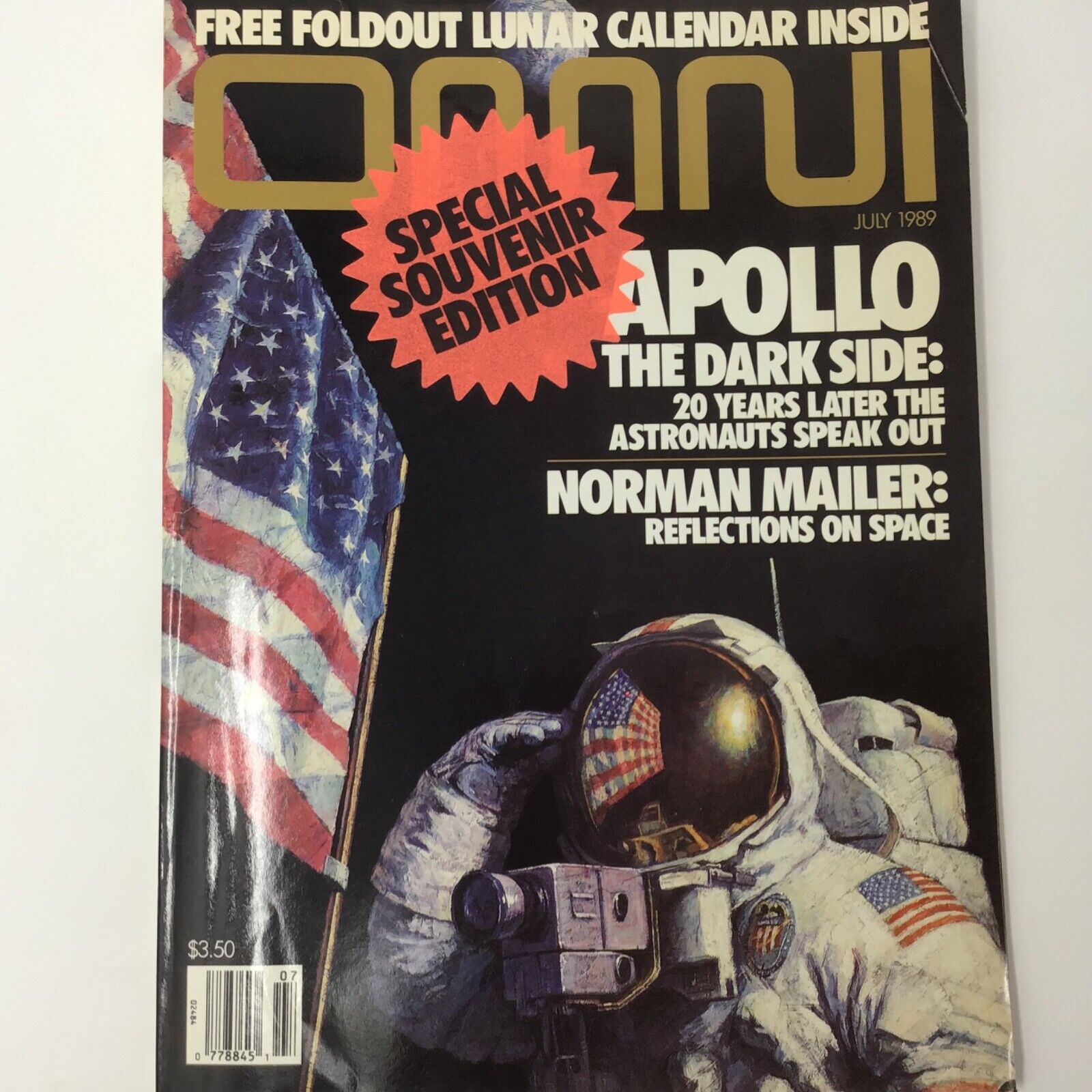 Vintage Omni Magazine Apollo the dark side, July 1989 special souvenir edition 