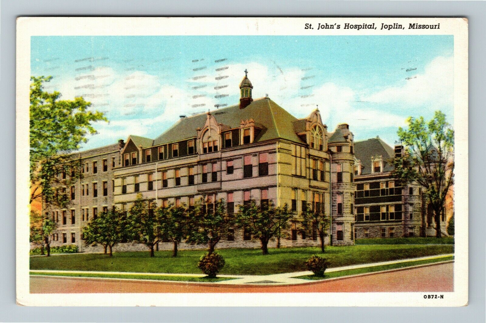 Joplin MO-Missouri, St. John's Hospital, Exterior, c1943 Vintage Postcard
