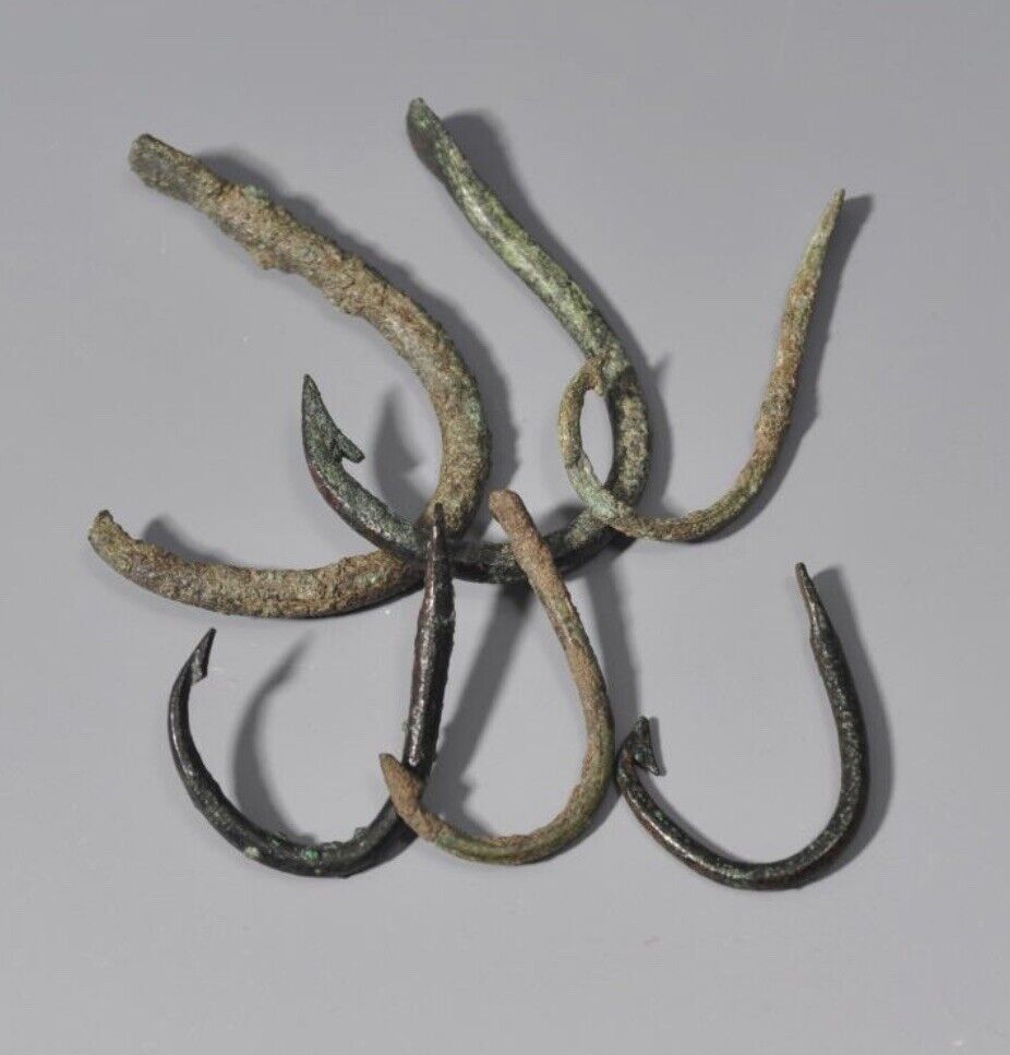 Authenticity Guaranteed Ancient Roman Empire Fishing Hook Bronze Pedigree 1 Unit