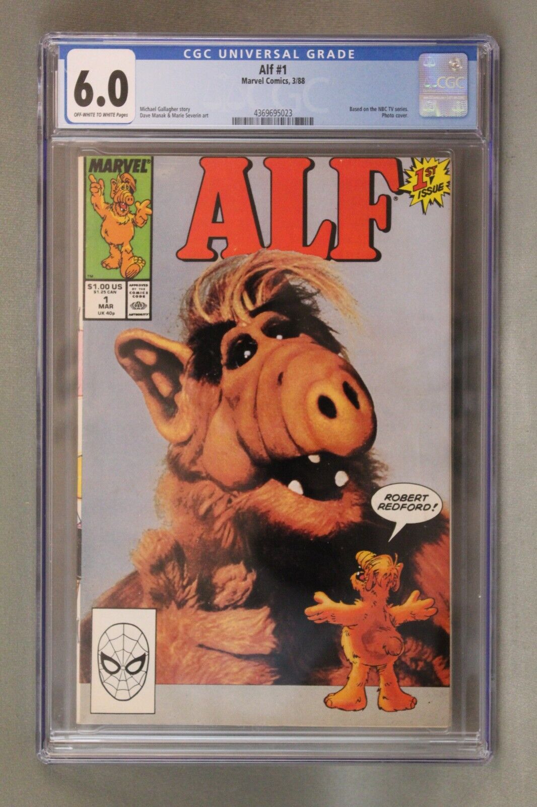ALF #1 *3/1988* CGC UNIVERSAL GRADE  6.0 Off-White to White Pages, Marvel Comics