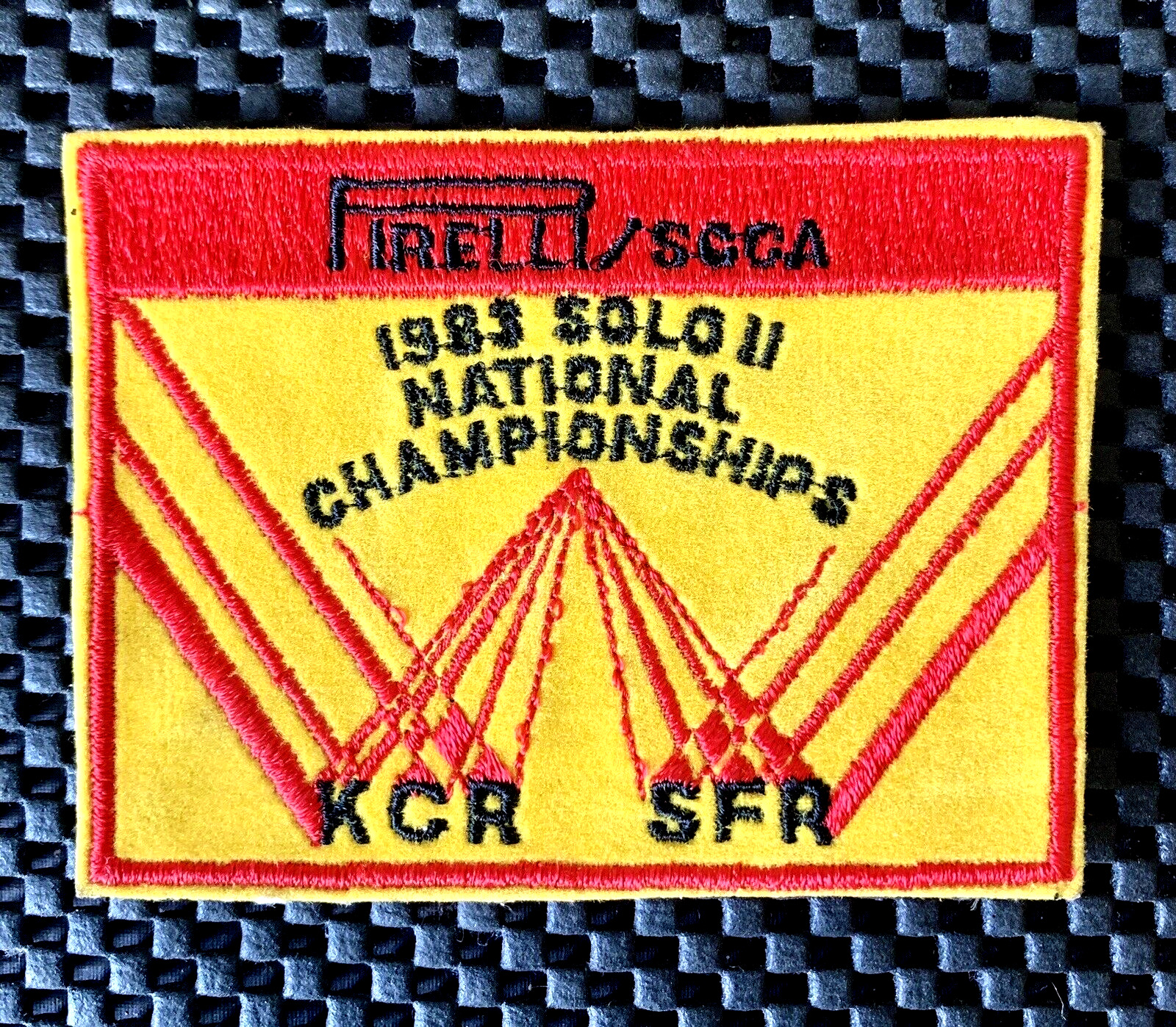 PIRELLI SCCA 1983 SOLO II NATIONAL CHAMPIONSHIPS KCR SFR SEW ON PATCH 4 x 3