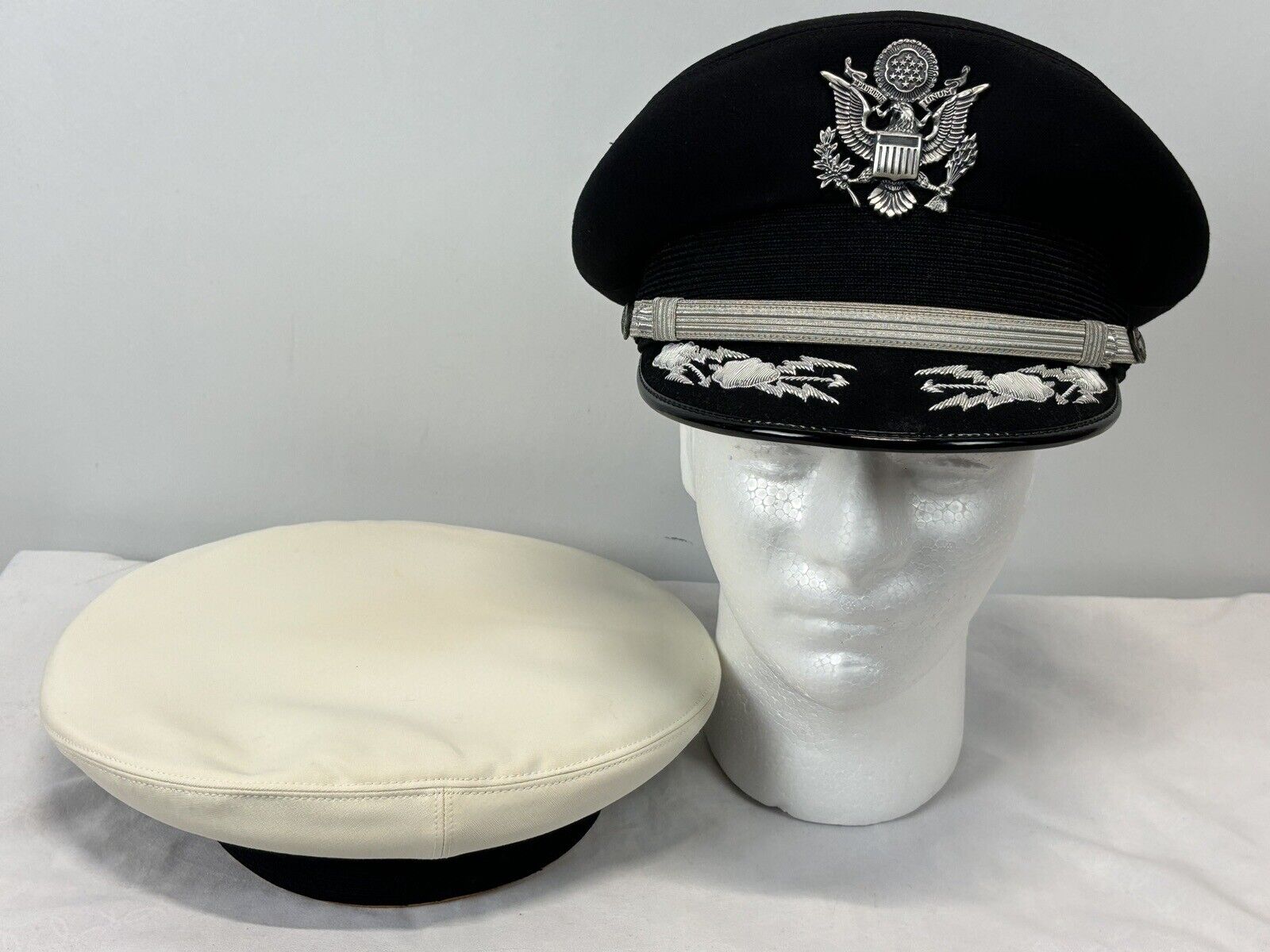 Vtg USAF Air Force Berkshire Officer Mess Dress Hat Cap Set GUC *lot Of 2*