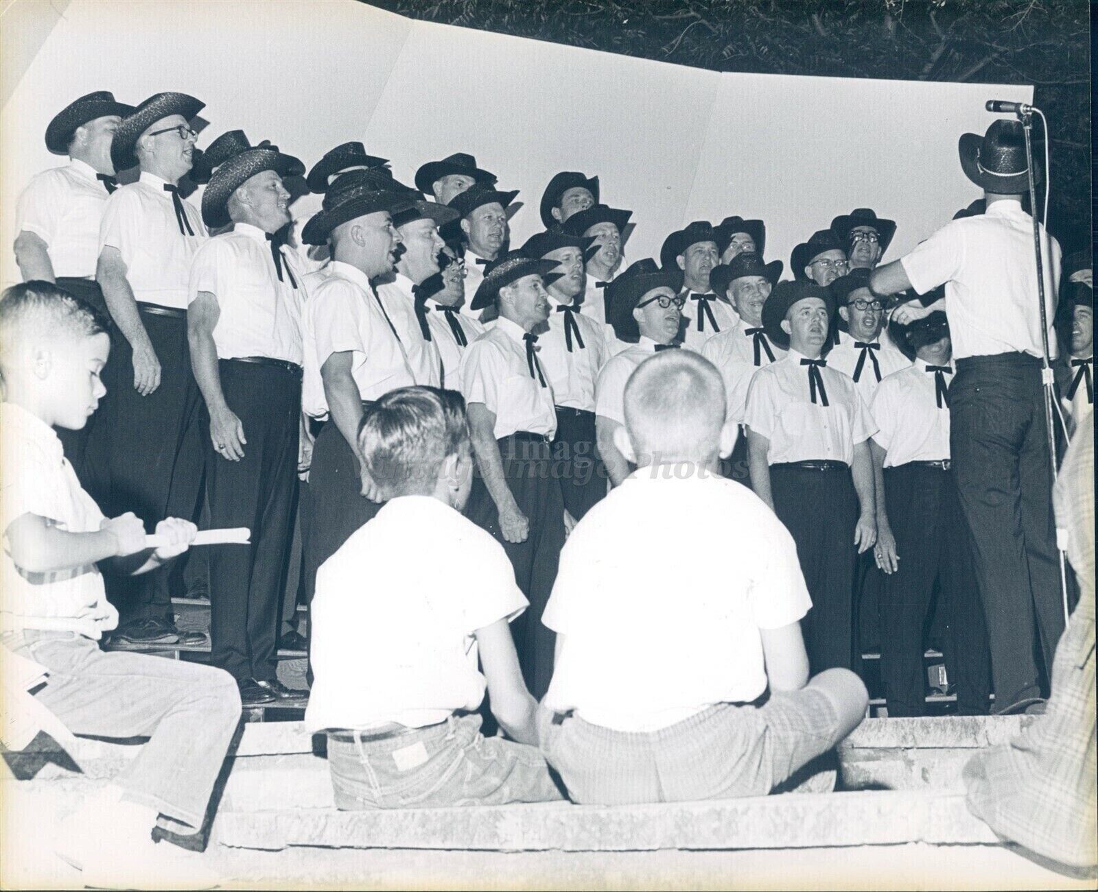 1965 Chordsmen Chorus Direction Franklin Spears Boys Children Singing Photo