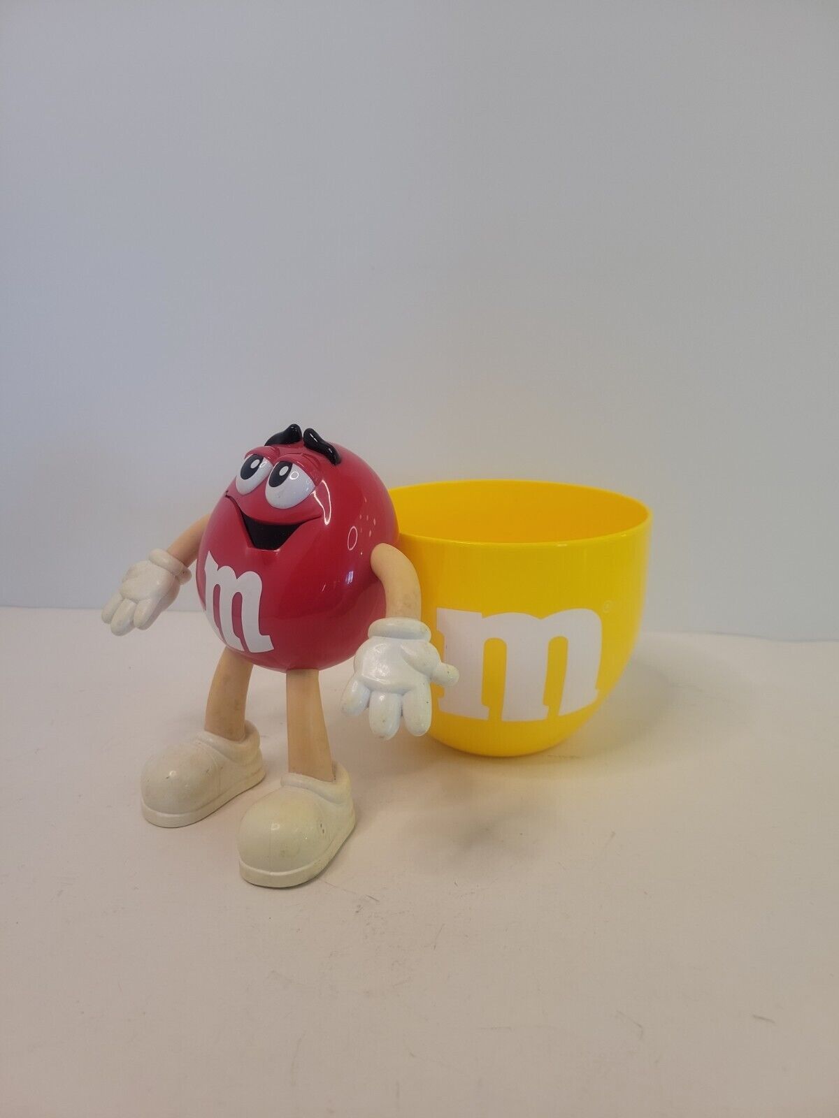 Vintage M&M\'s Red and Yellow Candy Dish 5\