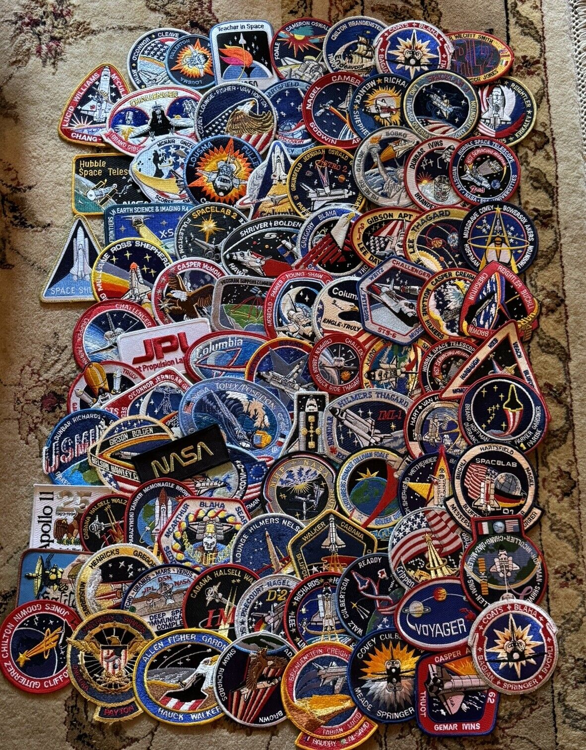 Vintage NASA LOT of 86 Patches And LOT Of 53 Stickers