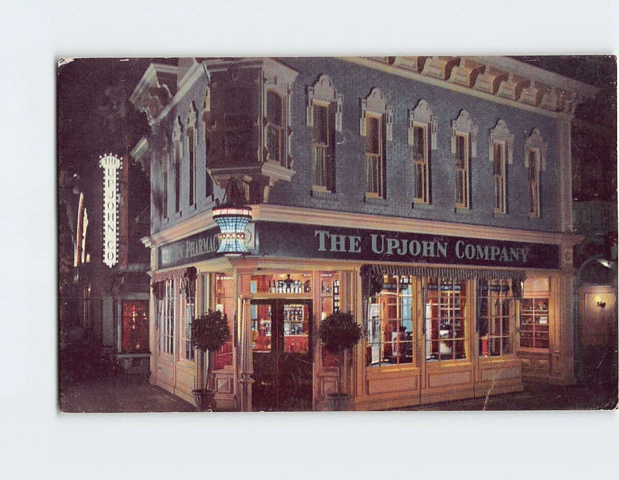 Postcard Upjohn Company Drugstore Disneyland USA