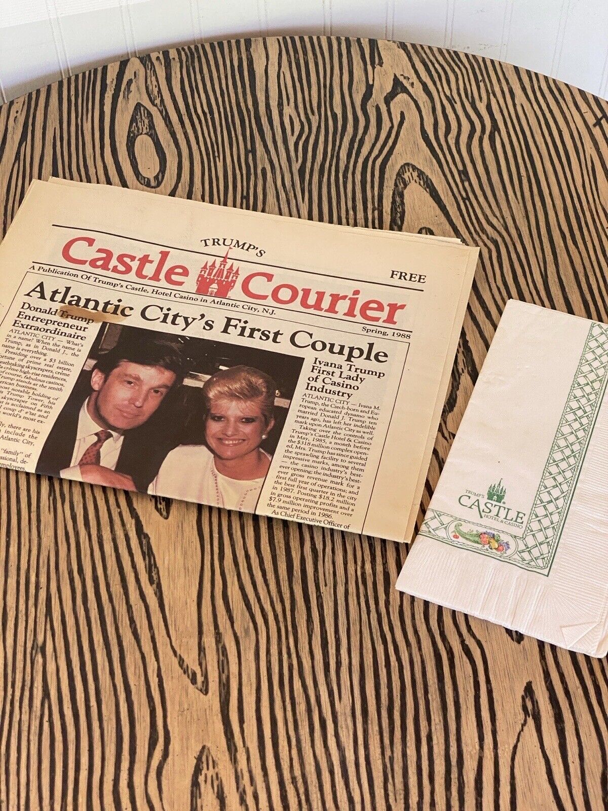 Rare VTG Trump’s Castle Hotel & Casino Castle Courier Newspaper 1988