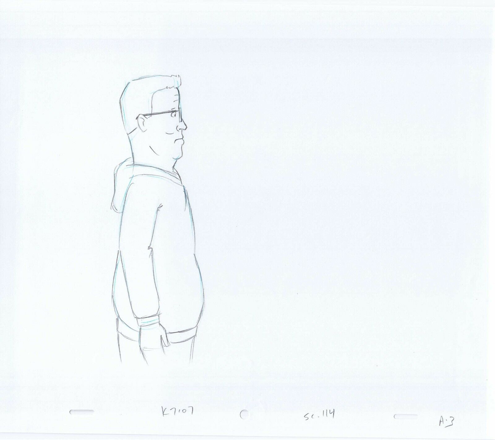 King of the Hill Hank Original Art w/COA Animation Production Pencils K707 SC114