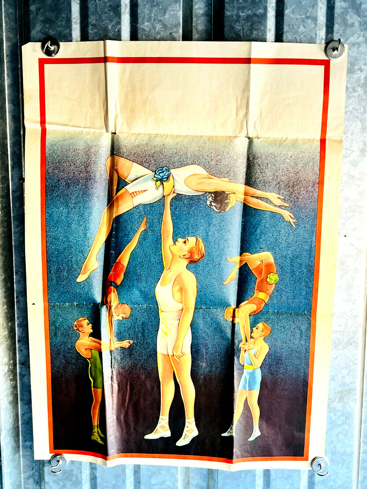 1920's Acrobat Poster RARE circus carnival bette leonard