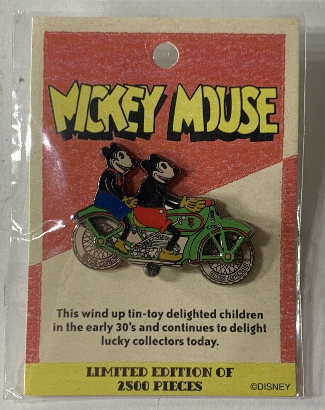 WDW Disney Mickey Mouse 1930’s Wind Up Tin-Toy Pin LE 2500 Rare