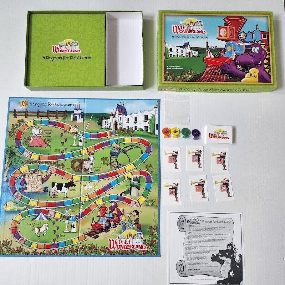 Dutch Wonderland Board Game Souvenir 2008 Lancaster PA COMPLETE Excellent
