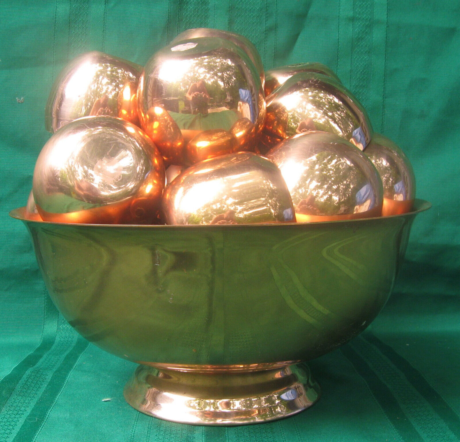 22 Pc Coppercraft Guild Punchbowl Set - 21 Copper Cups