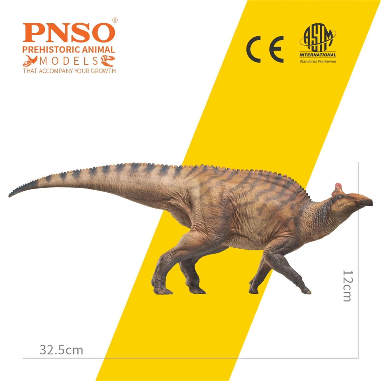 PNSO 80 Edmontosaurus Zabad Model Hadrosauridae Prehistoric Scientific Dinosaur