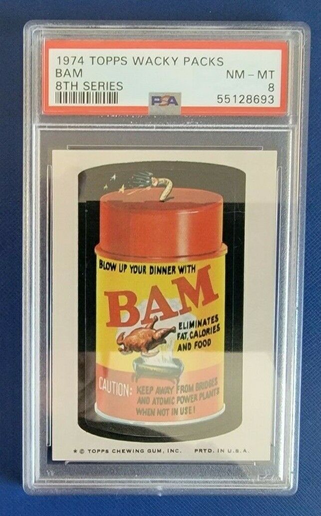 1974 TOPPS WACKY PACKAGES SERIES 8  BAM  PSA 8  @@  NM-MT  @@