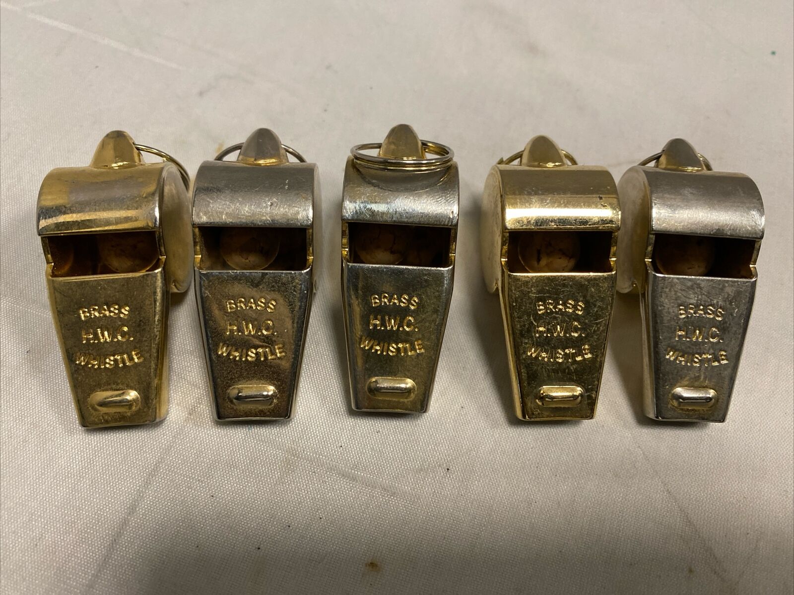 Vintage HWC Brass Whistle w/Cork Ball