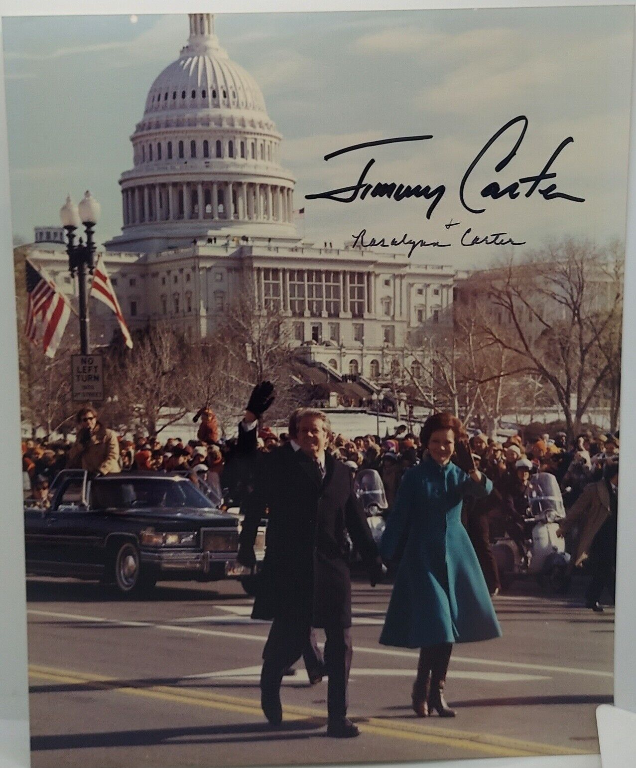President Jimmy Carter & First Lady Rosalynn Carter  Signed Inaugural Photo