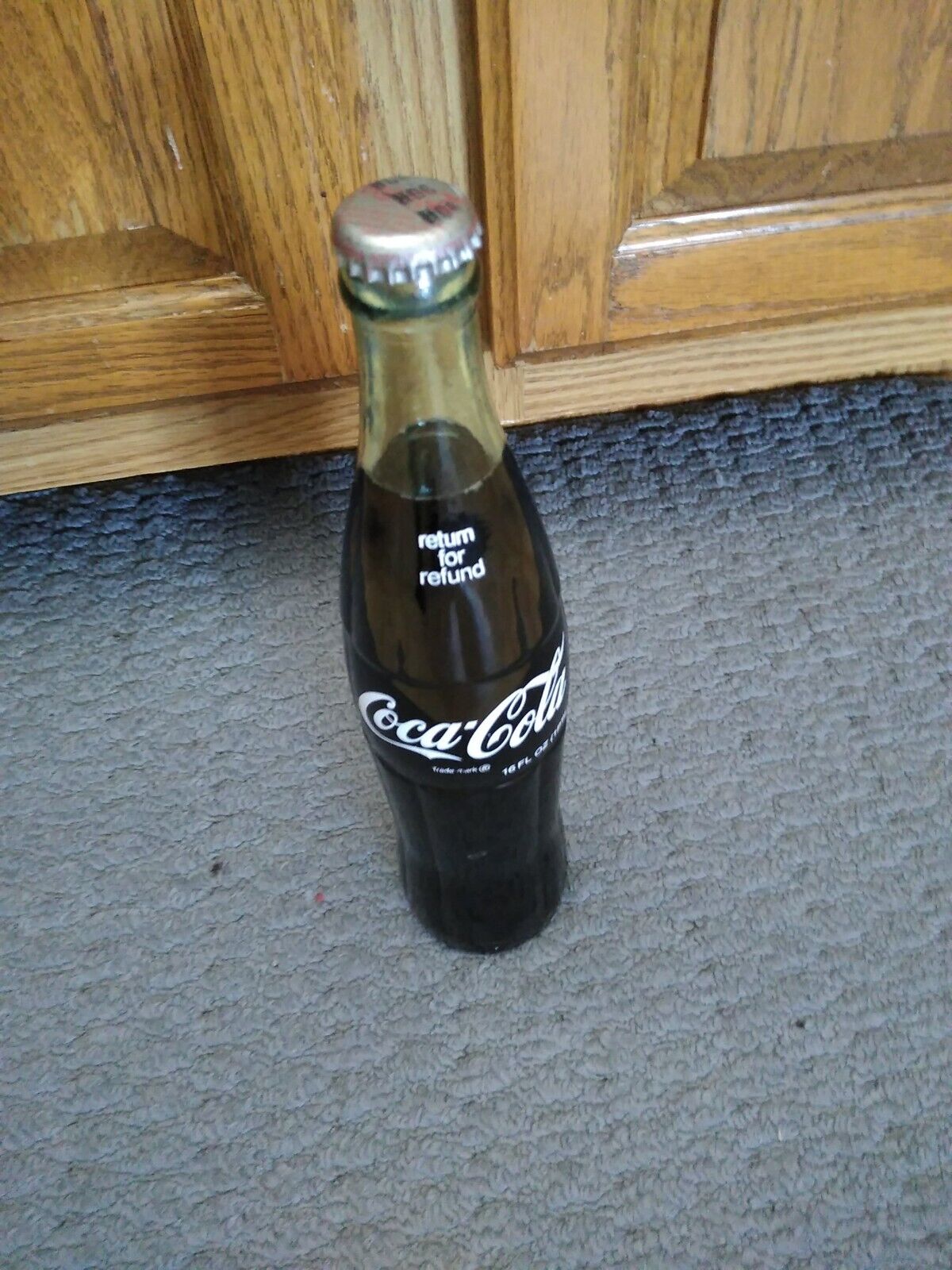 1 Vintage Full Coca Cola 16 Oz Bottle - Palestine Tex