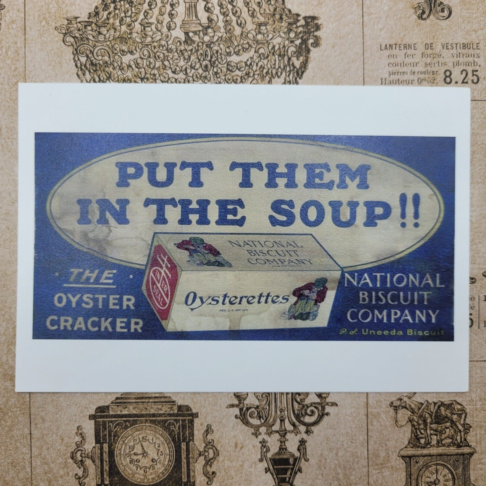 Oysterettes Oyster Cracker Natl Biscuit Co 1920s Advertisement Repro Postcard