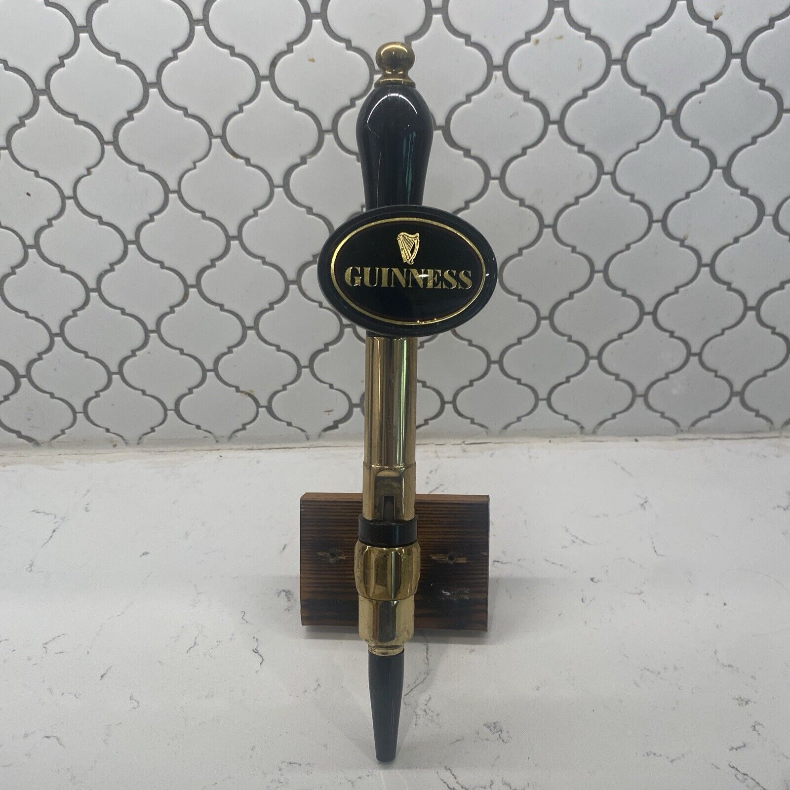 Vintage Guinness Draught Tap Handle W Pouring Spoon, Used, Great Condition