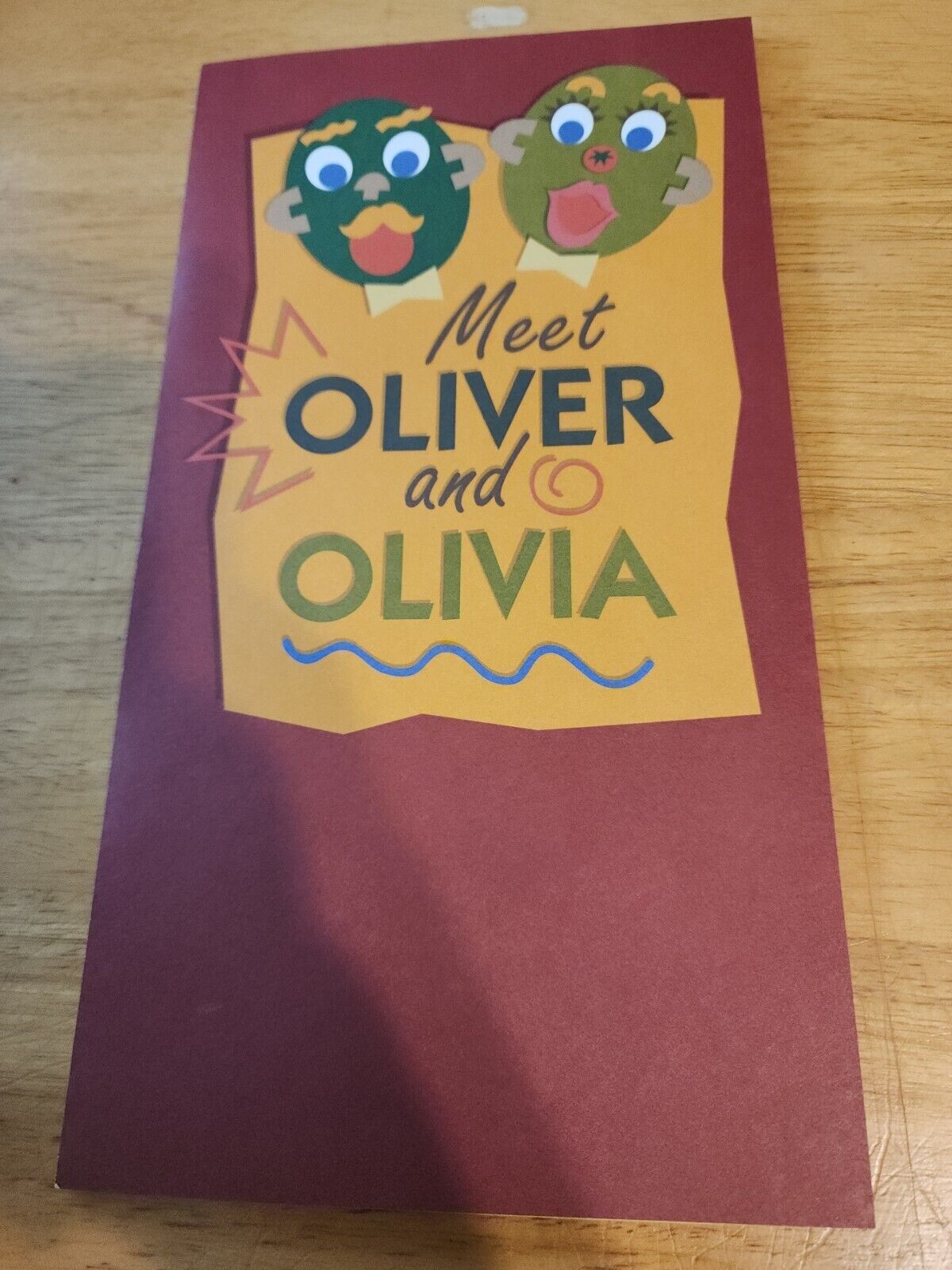 Vintage Disney Prop Spoodles Restaurant Kids menu Boardwalk Meet Oliver & Olivia