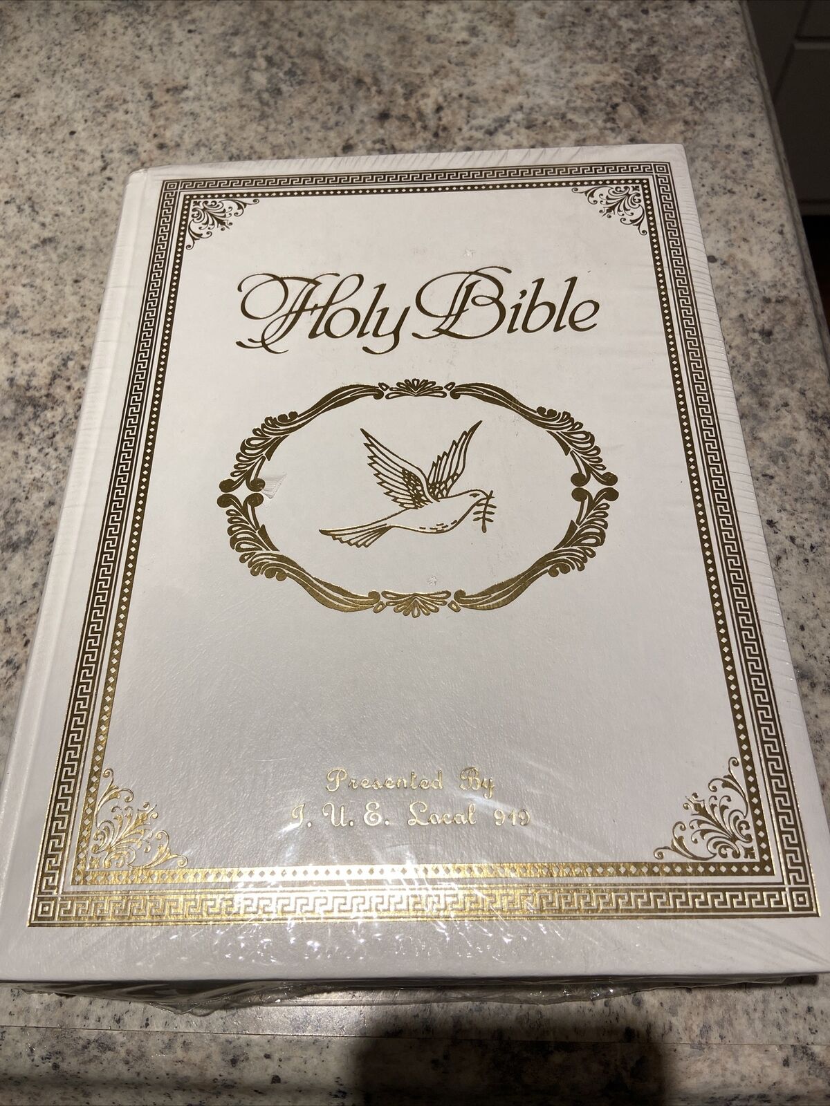 Dove Of Peace Holy Bible Catholic Edition 1991 NAB White & Gold Excellent Cond