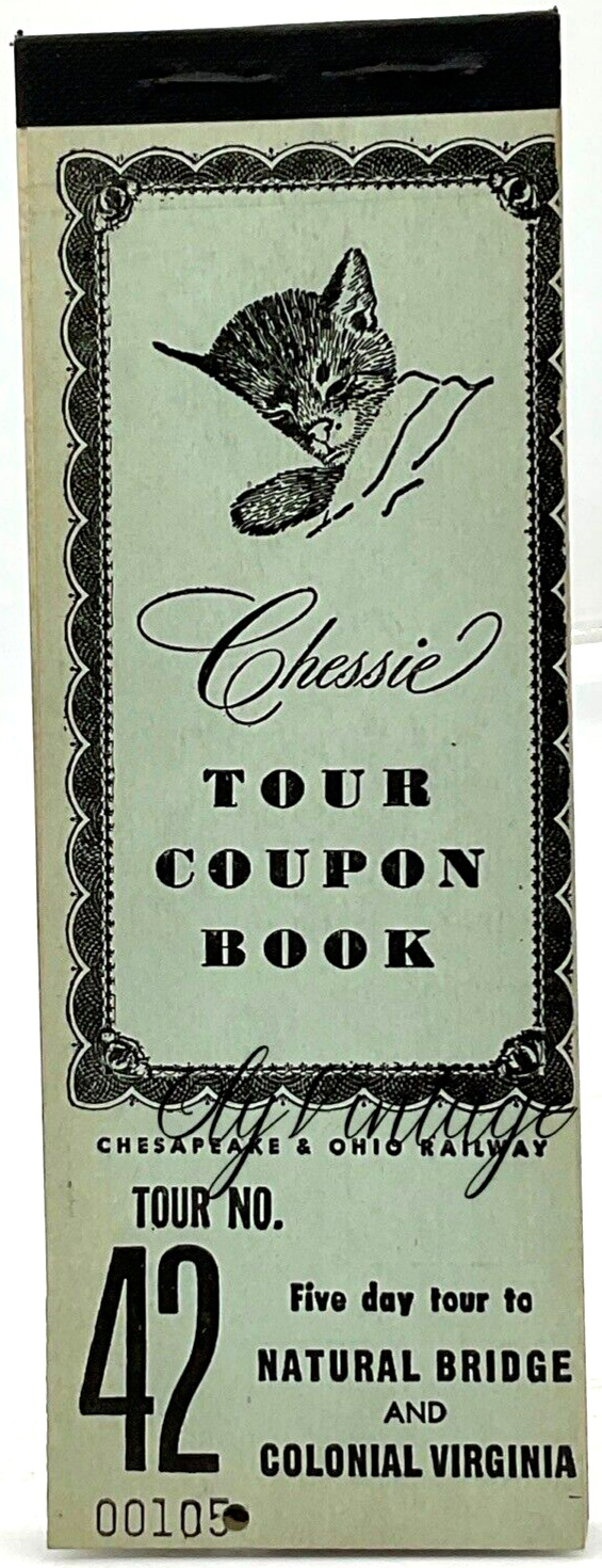 Vintage RARE Chessie Tour 42 Coupon Book #105 Chesapeake Ohio Railway Greyhound