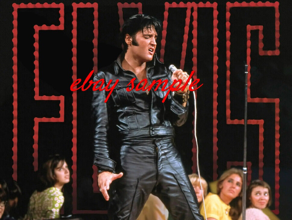 ELVIS PRESLEY COLOR PHOTO - On stage during the 1968 COMEBACK SPECIAL on NBC 