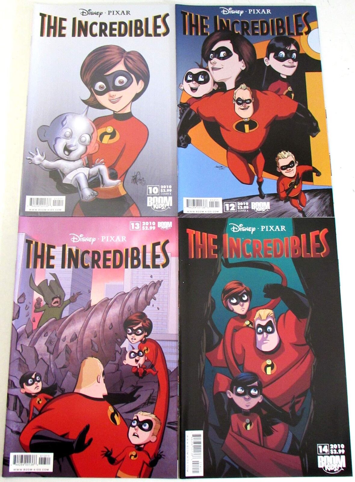 The Incredibles Lot of 4 #10,12,13,14 Boom Studios (2010) 1st Print Comic Books