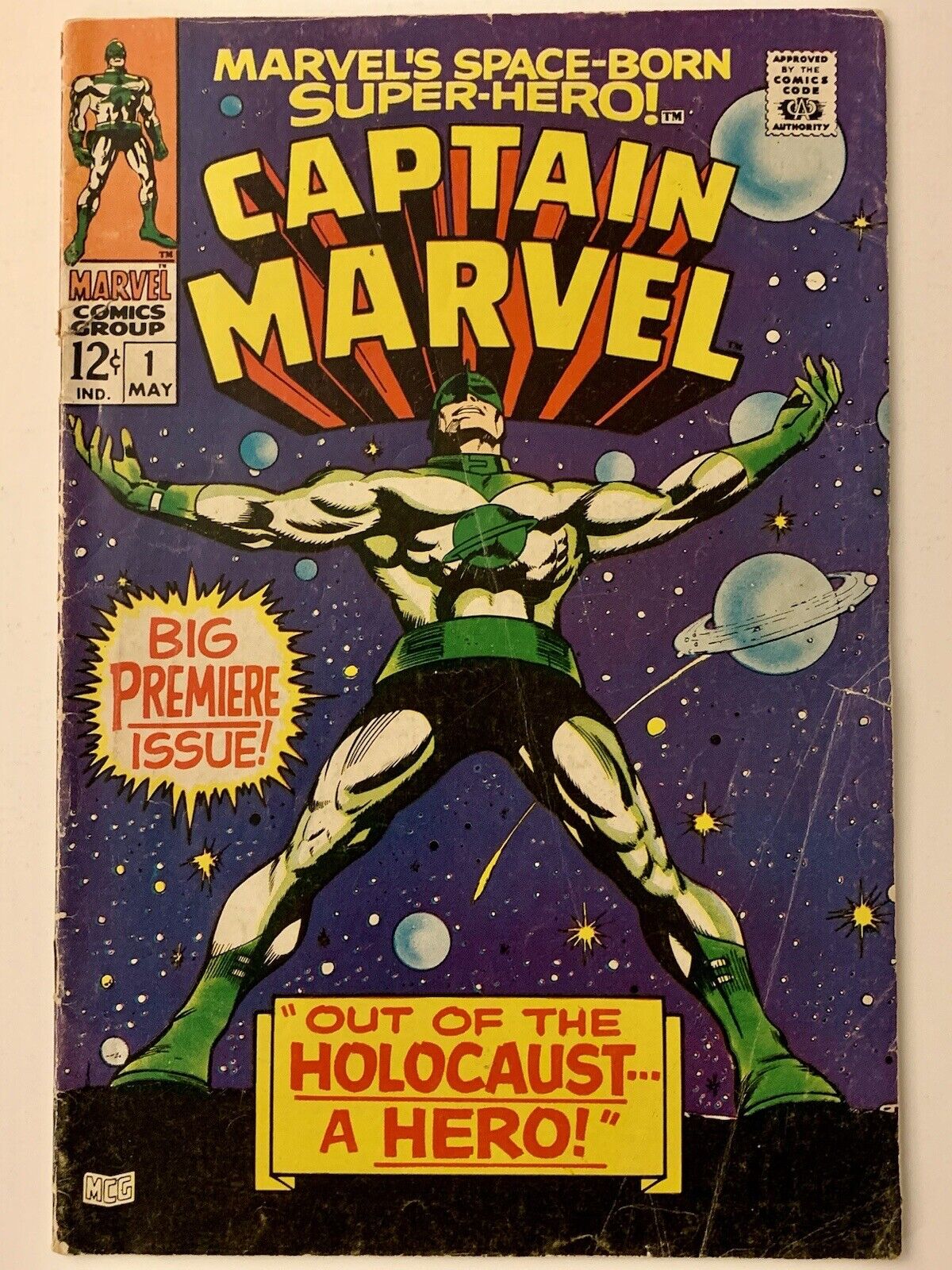 Captain Marvel #1 (1968) 3rd appearance of Mar-Vell (VG+/4.5+) KEY MCU -VINTAGE