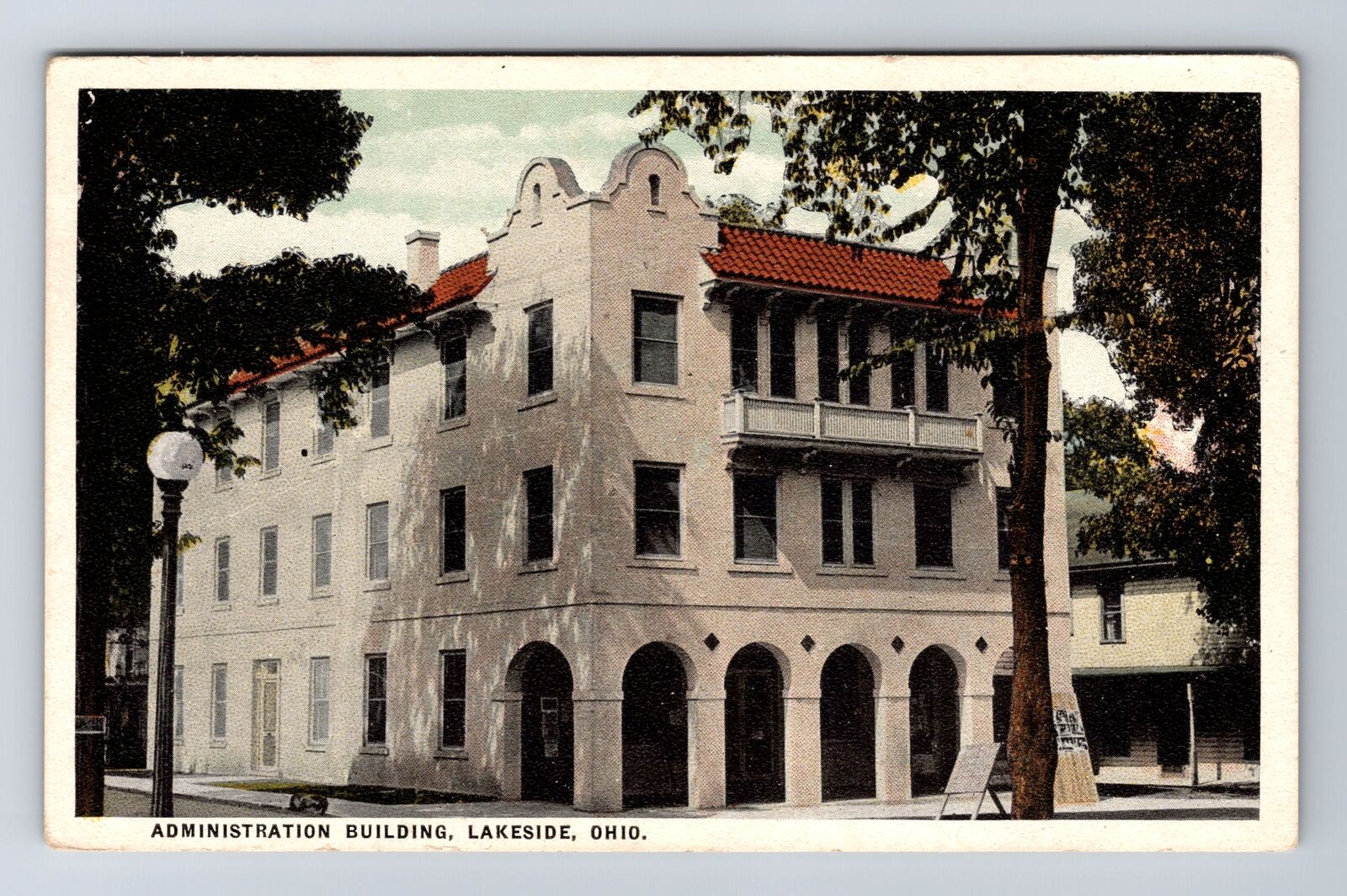 Lakeside OH-Ohio, Administration Building, Advertisement, Vintage Postcard