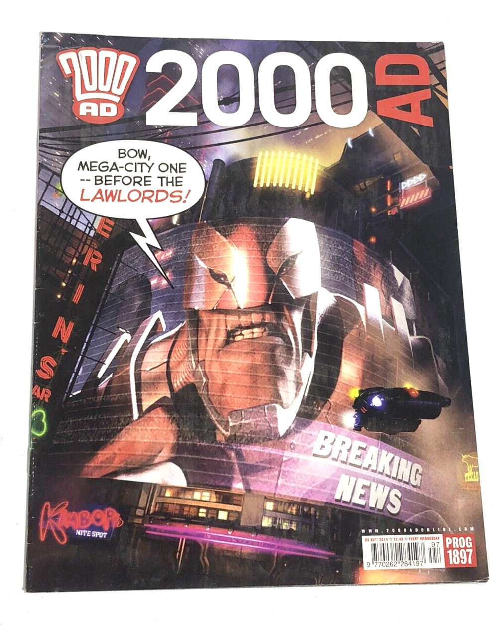 2000AD PROG 1897 SEPT 2014 UK Colored Comicbook Judge Dredd Rebellion